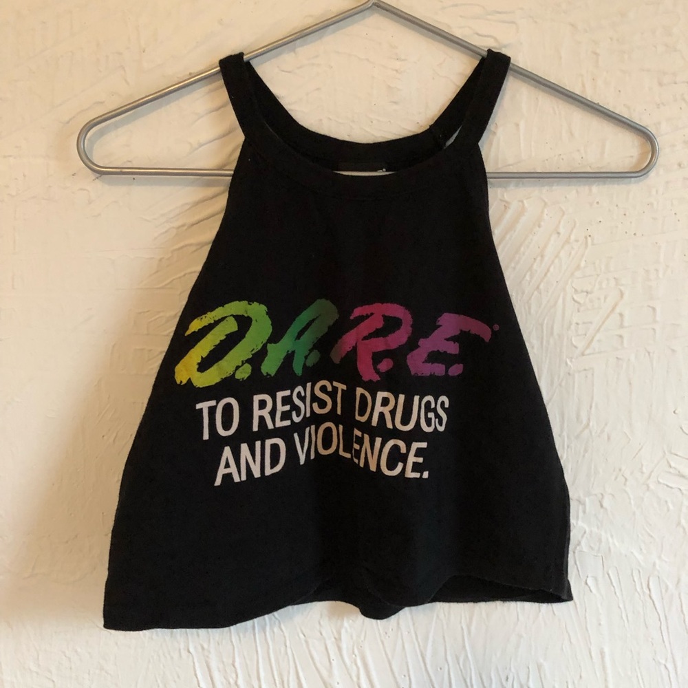 D.A.R.E Black Crop Top